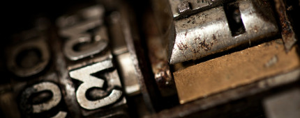 A vintage letter press