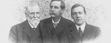 A black and white photo of the 3 Stretton surgeons. 