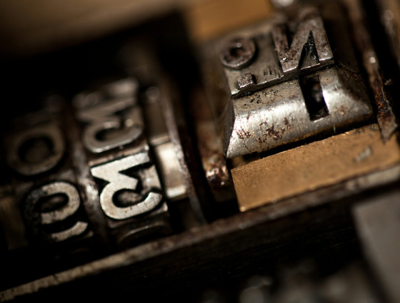 A vintage letter press