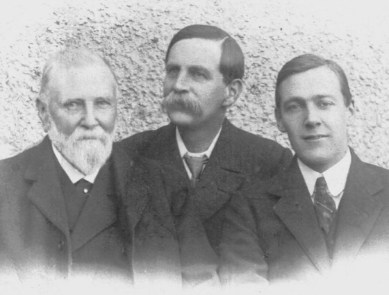 A black and white photo of the 3 Stretton surgeons. 